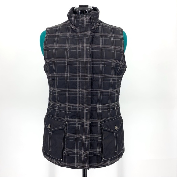 Geoffrey Beene Sport Black Plaid Lightweight Puffer Vest, Medium - Picture 3 of 16